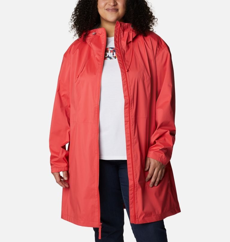 Women's Columbia Weekend Adventure Long Shell Jackets Red | Plus Size CA-HL053